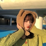 Японская милая бархатная брендовая зимняя шапка, с медвежатами, в корейском стиле, популярно в интернете