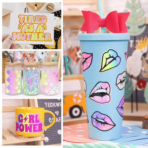 Karving糖果彩虹扎染云彩色刻字膜Candy Color Adhesive Vinyl - 图0