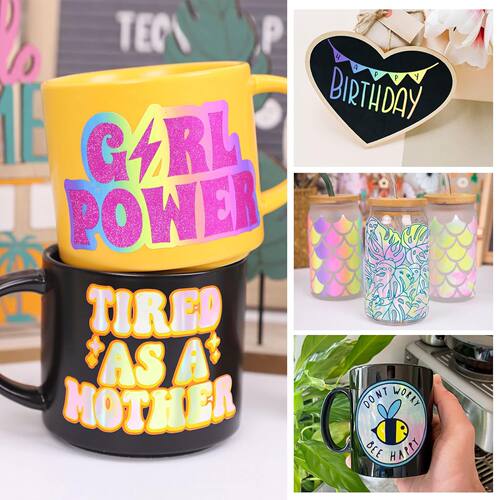 Karving糖果彩虹扎染云彩色刻字膜Candy Color Adhesive Vinyl - 图1