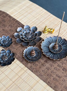 锌合金线香炉线插座渔翁垂钓香