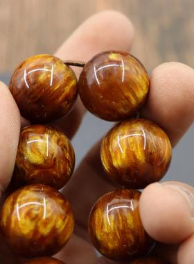 仿制金丝海柳佛珠手串男士文玩把