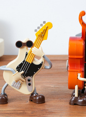 创意左右摇摆吉他小提琴音乐盒八