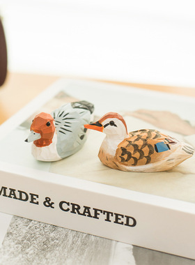 手工木雕小鸟摆件可爱小鹦鹉钥匙