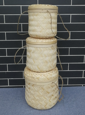 竹编伴手竹盒定制包装盒编织茶叶