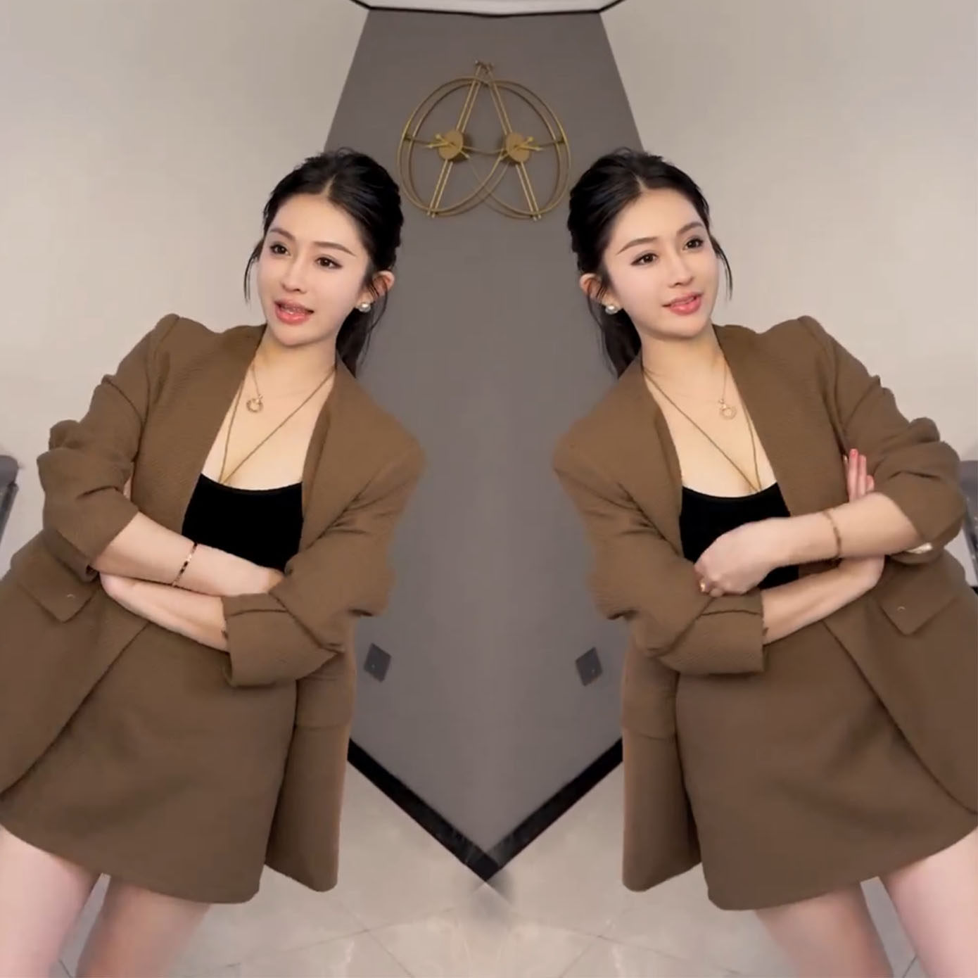 2025秋冬季新款纯色西装外套半身裙套装女高级感气质通勤两件套潮,淘宝优惠券,粉丝福利购,淘宝优惠卷