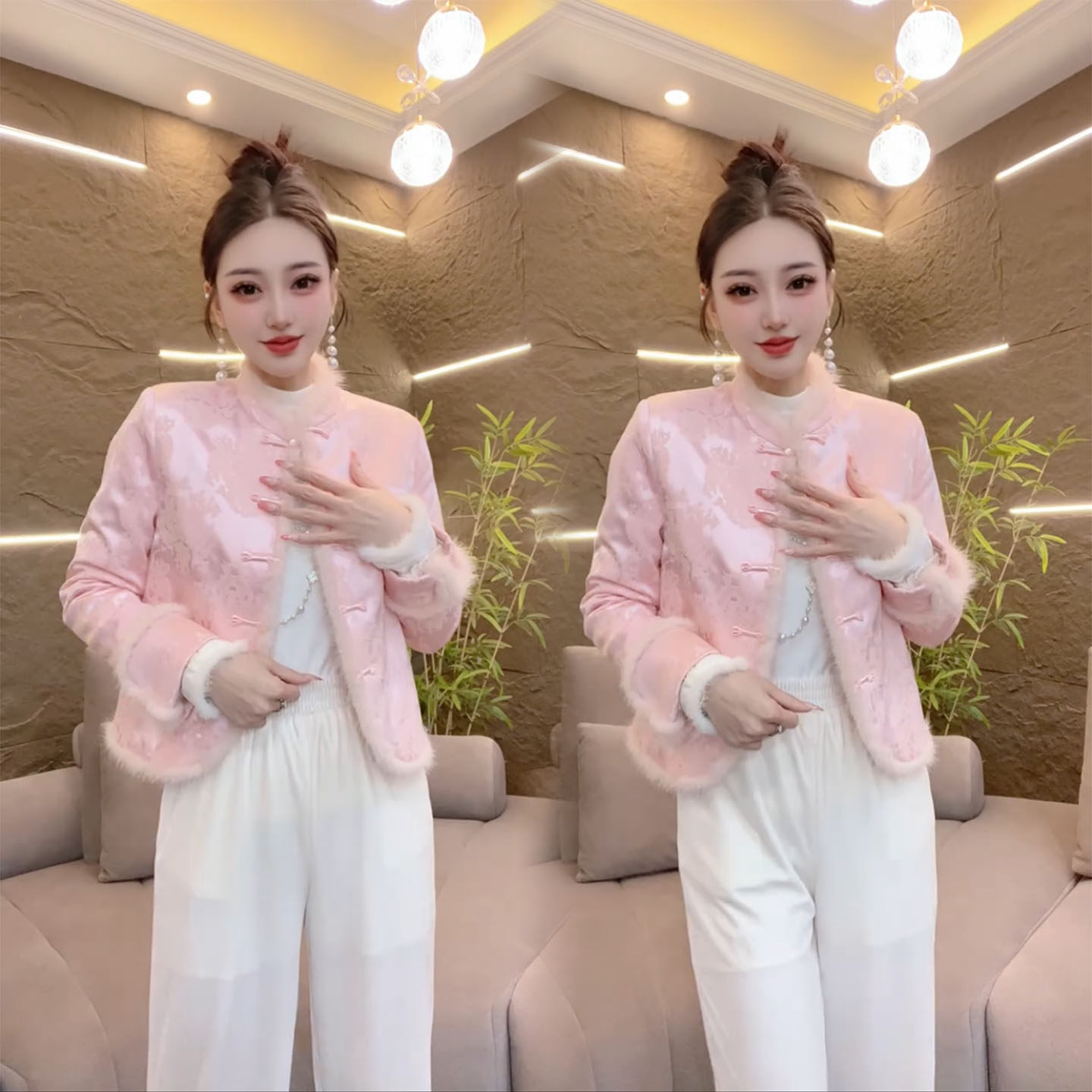 新中式国风改良盘扣加厚保暖唐装外套秋冬女装新款日常穿棉服外搭,淘宝优惠券,粉丝福利购,淘宝优惠卷