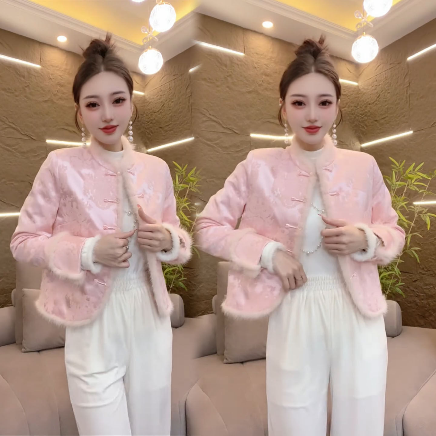 新中式国风改良盘扣加厚保暖唐装外套秋冬女装新款日常穿棉服外搭,淘宝优惠券,粉丝福利购,淘宝优惠卷