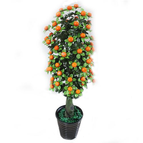 仿真塑料植物盆栽金桔苹果树圣诞平安果树盆景绿植人造塑料树定做 - 图3
