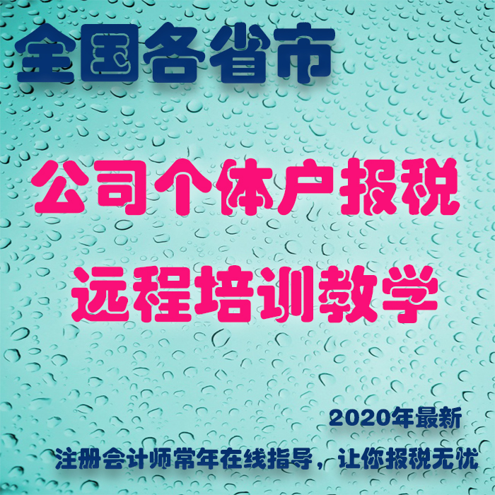 小规模一般纳税人远程报税培训 网上报税零申报 代理报税 - 图1