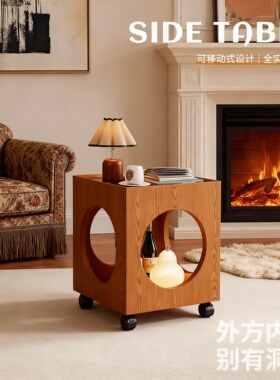 新中式实木带轮大容量收纳盒