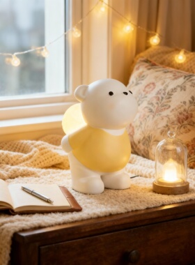 简约现代动物造型可发光台灯摆件