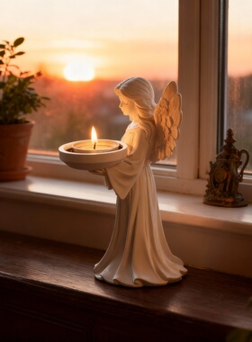 欧式天使烛台摆件家居装饰品