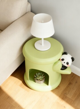 卡通熊猫儿童房收纳储物柜摆件