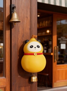 国潮熊猫树脂挂件玄关乔迁送礼