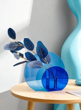 轻奢亚克力植物花瓶桌面摆件