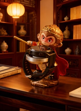 国潮悟空金箍棒树脂收纳桌面摆件