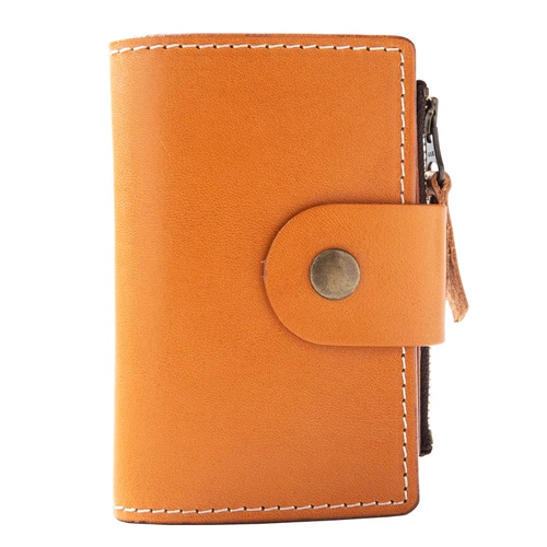 Кожаная вместительная и большая ретро маленькая ключница, универсальный бумажник, картхолдер, воловья кожа, из натуральной кожи