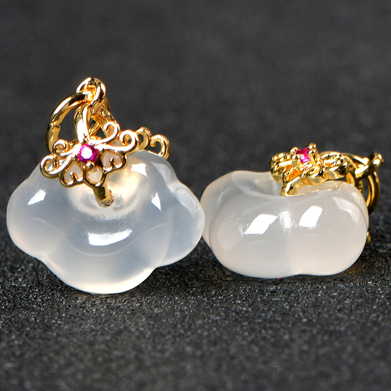 天然白玛瑙如意吊坠diy手工串珠水晶项链饰品散珠荔枝洞手链滴溜,淘宝优惠券,粉丝福利购,淘宝优惠卷