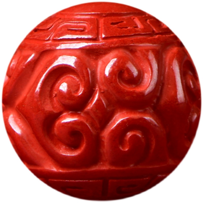 朱砂回纹圆珠diy水晶帝王砂红饰品手工散珠子材料手链吊坠串珠,淘宝优惠券,粉丝福利购,淘宝优惠卷