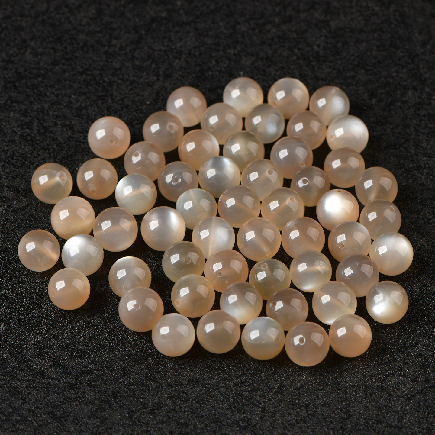 天然水晶奶茶月光石散珠子diy串珠配珠手串项链水晶手串配饰单珠,淘宝优惠券,粉丝福利购,淘宝优惠卷