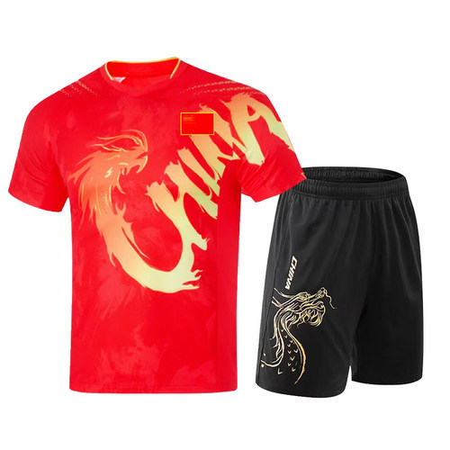 乒乓球服男女套装巴黎国乒队服国家队比赛服速干透气儿童球衣印字 - 图3