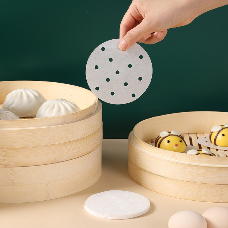 美丽雅食品专用一次性圆形蒸笼纸青团包子蒸纸
