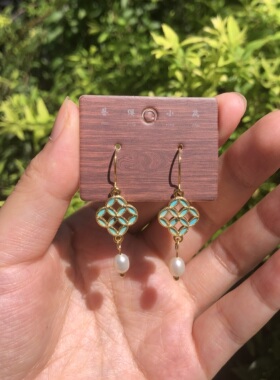 簪缨小筑鹦鹉毛双面铜钱手链时尚精致百搭饰品送女友老婆礼物3102