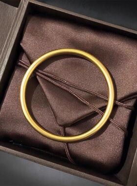 国潮素圈古法传承手镯爆款实心手镯简约手环女