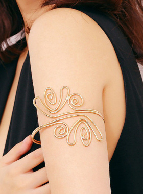 欧美扭曲蚊香花朵手镯个性夸张设