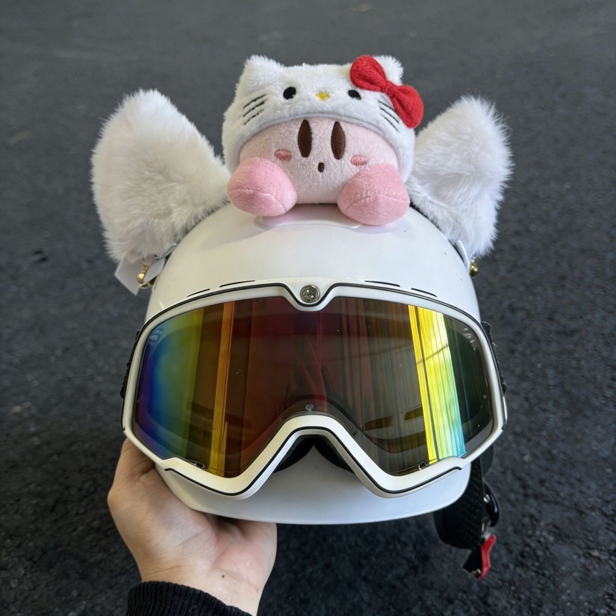 头盔装饰猫耳朵可粘贴滑雪头盔配饰可爱天使翅膀配饰高配兽耳快拆,淘宝优惠券,粉丝福利购,淘宝优惠卷