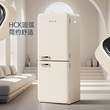 HCK哈士奇冰洗烘套装401LMax双门复古冰箱+洗烘壁挂洗衣机