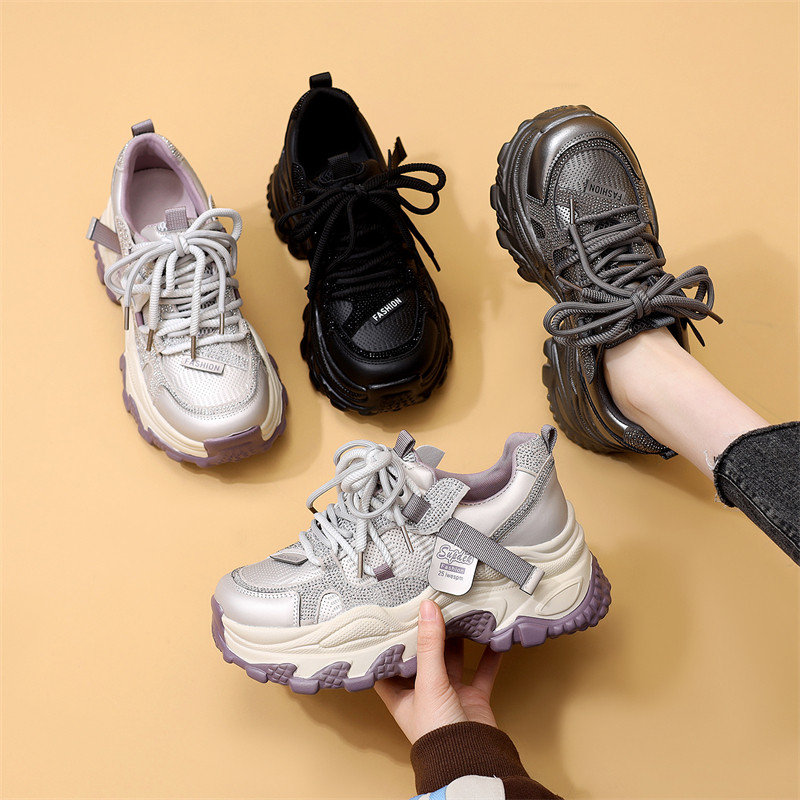 厚底老爹鞋女2025年秋冬新款增高百搭轻便休闲鞋加绒学院风运动鞋,淘宝优惠券,粉丝福利购,淘宝优惠卷