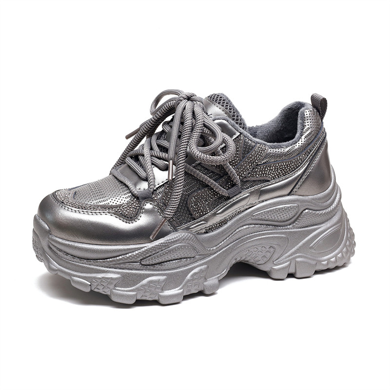 厚底老爹鞋女2025年秋冬季新款增高百搭休闲运动鞋加绒防滑休闲鞋,淘宝优惠券,粉丝福利购,淘宝优惠卷