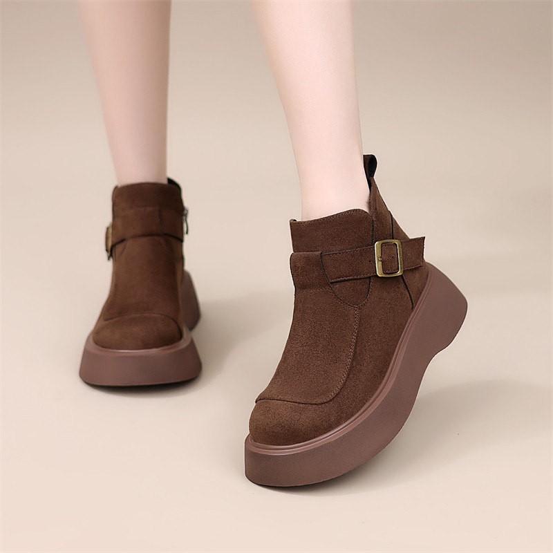厚底短靴2025年秋冬新款防滑增高雪地靴软底大棉保暖百搭棉靴东北,淘宝优惠券,粉丝福利购,淘宝优惠卷