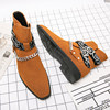 Chelsea boots men's pointed toe Martin boots hairstylist short boots