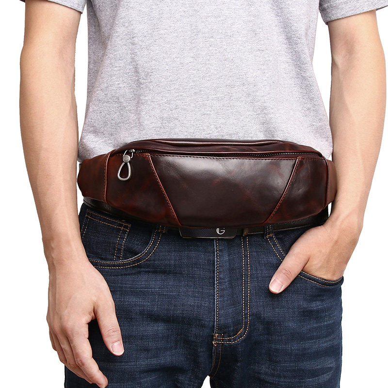 胸包男真皮夏季潮流单肩斜跨包户外运动牛皮腰包多功能手机包男包,淘宝优惠券,粉丝福利购,淘宝优惠卷