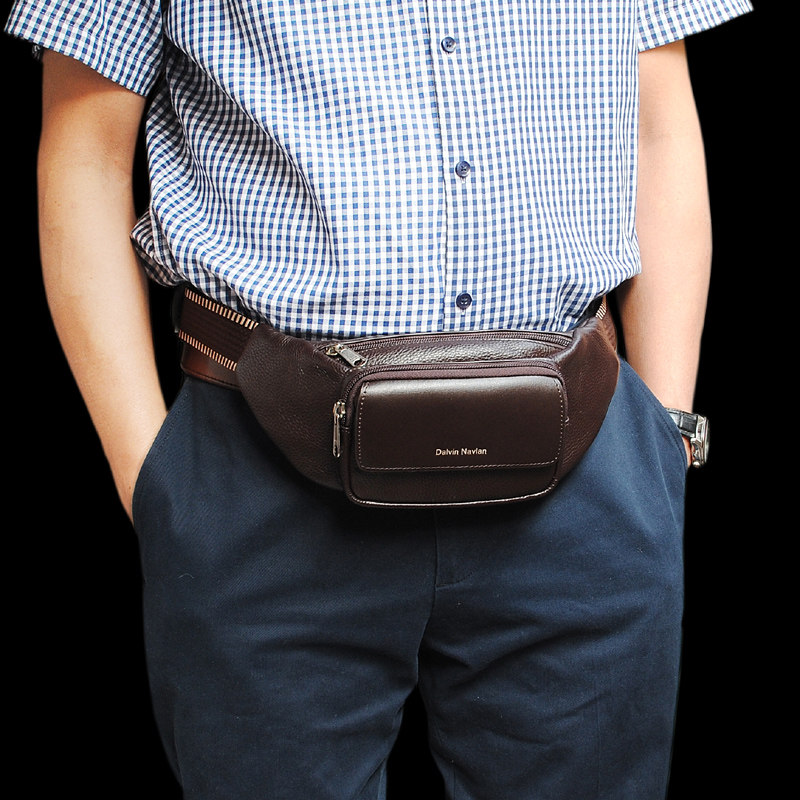 达文纳兰牛皮腰包 达文纳兰男士包袋