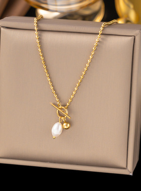 不掉色钛钢气质项链不锈钢锁骨链