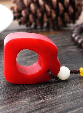 大气长款骆驼骨棉麻挂件毛衣链