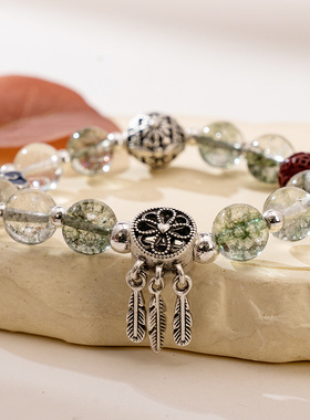 水晶10mm手链福袋招财猫荷花手串