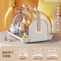 Baby bottle containing box dust-proof with lid-placed cutlery rack Drain Rack Baby Bowls Chopsticks Accessories tool containing box