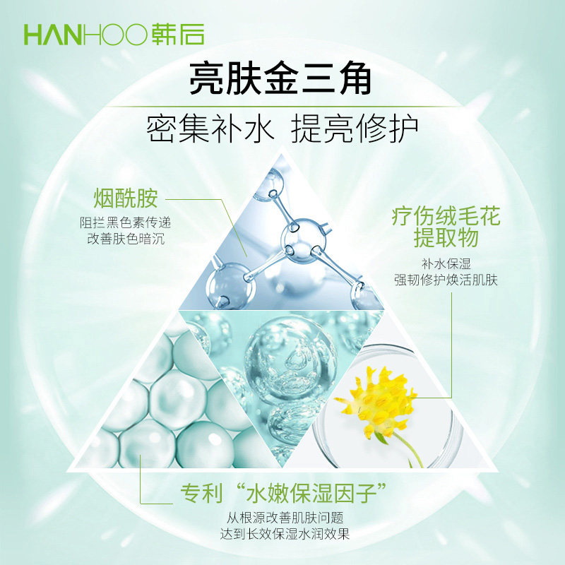 韩后烟酰胺女男提亮肤色控油面膜 hanhoo韩后贴片面膜