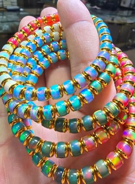 澳宝贴片手链直切药片直切珠手串diy配饰文玩手串女士手链饰品