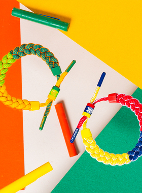rastaclat官方正品撞色手链绳