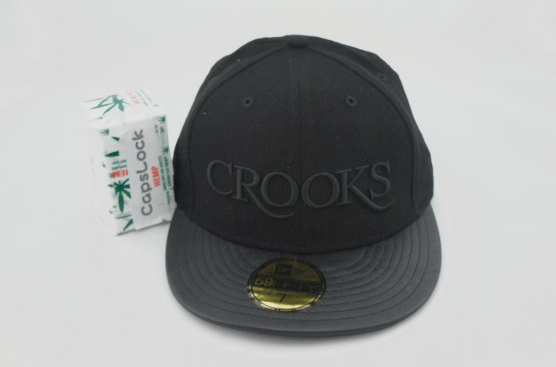 CROOKS new era 寻找女神戴走他 皮檐 59fifty全封帽子 - 图1