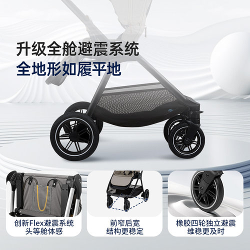 NUNA婴儿推车Triv Next凯旋者双向可坐躺多功能高景观轻便易折叠 - 图2