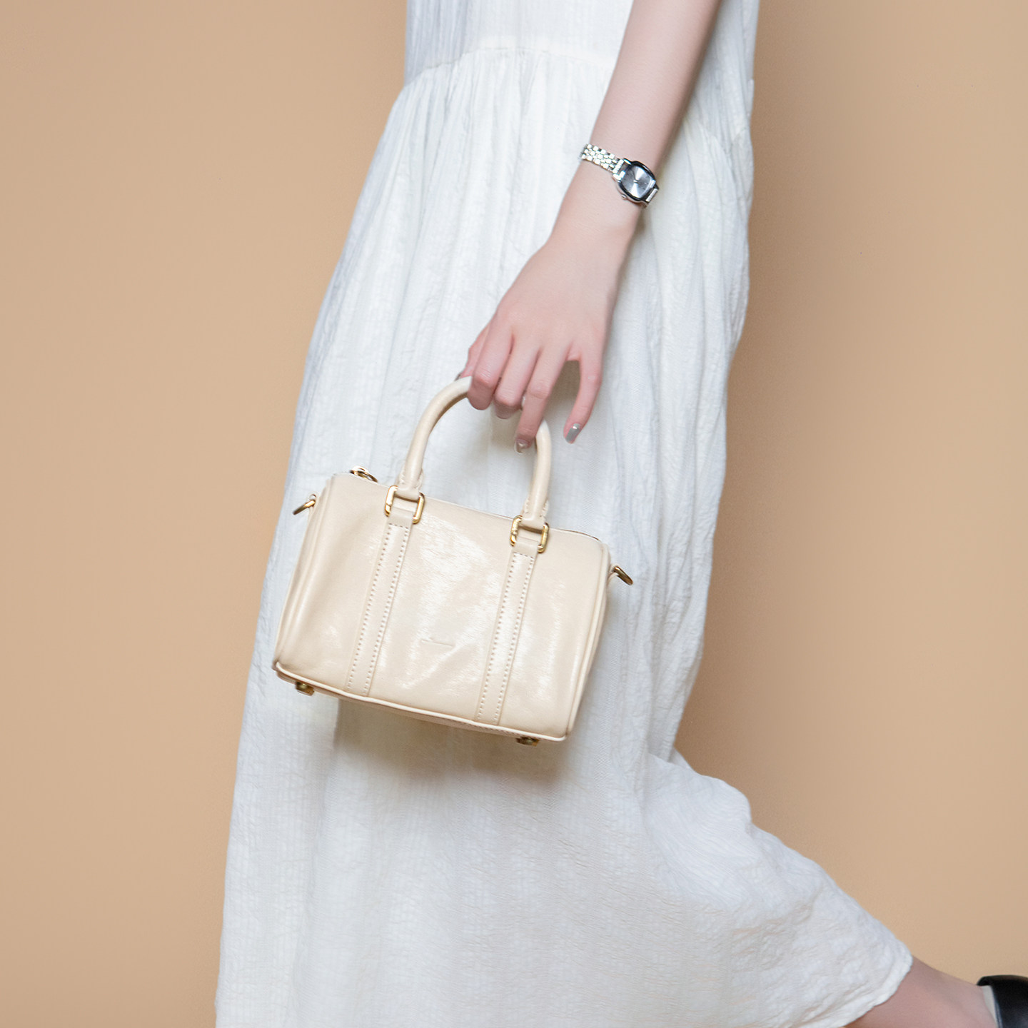 食草堂波士顿包2025新款女士包包枕头包彩色植鞣皮单肩包手提包,淘宝优惠券,粉丝福利购,淘宝优惠卷