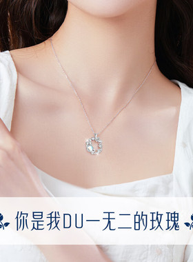 小王子玫瑰S925纯银项链女款2024新款爆款轻奢小众锁骨链生日礼物