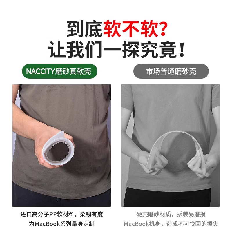 2025新款macbook保护壳pro/air适用m4苹果笔记本电脑保护套14寸16膜mac磨砂透明13.6硅胶15.3英寸软壳M3超薄 - 图3