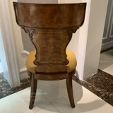 Британский сплошной обеденный стул Fuxing европейский стиль ресторан впечатление от виллы Mansion Model Model Stool Factory Прямые продажи